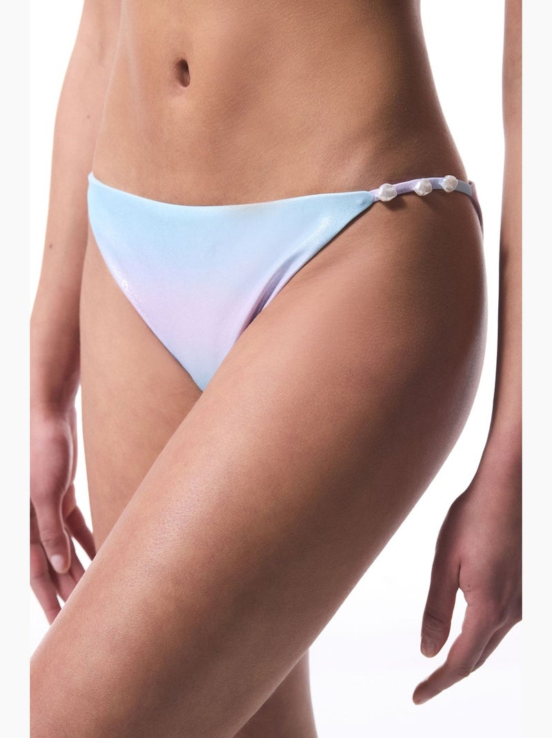 Jamie bikinibroekje met kralen penti Pastelblauw - Kiabi