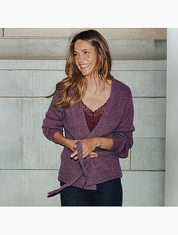 Janais gebreid vest bordeaux