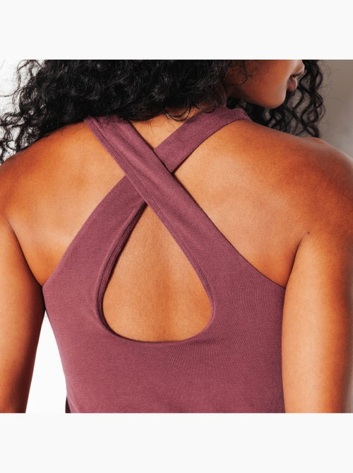 Janelia top met geïntegreerde bralette bordeaux - Kiabi