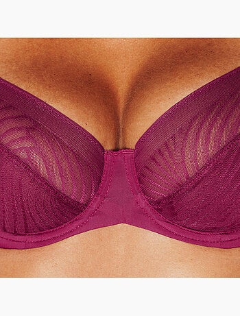 Janice beha bedekkend kant bruin/rood