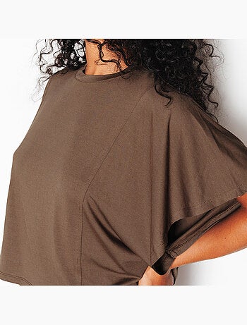 Janira t-shirt korte mouwen bruin