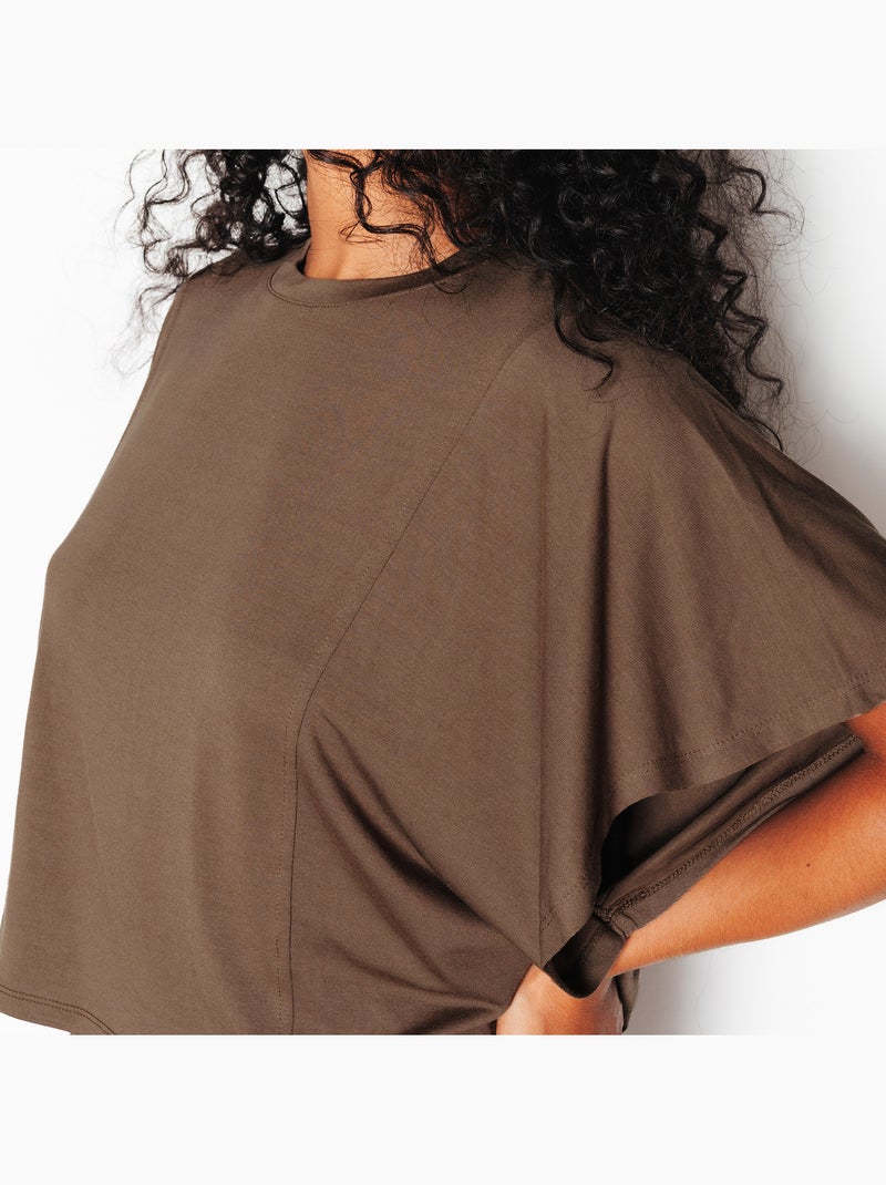 Janira t-shirt korte mouwen bruin Bruin - Kiabi