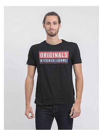 JANVILLE T-shirt met korte mouwen, ronde hals en gemaakt van puur katoen