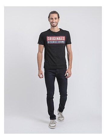 JANVILLE T-shirt met korte mouwen, ronde hals en gemaakt van puur katoen