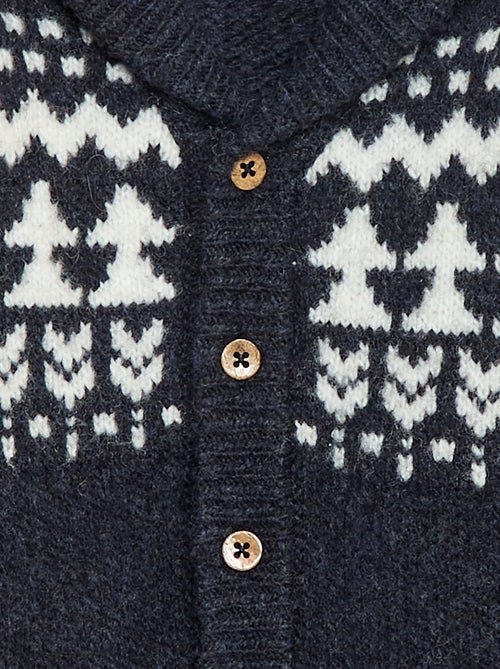 Jaquardvest met sjaalkraag - Kiabi