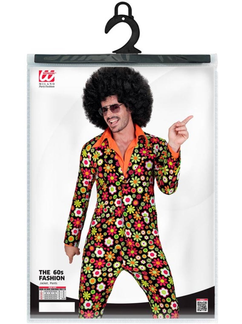 Jaren 60 kostuum Donkere bloemen Multicolor - Kiabi