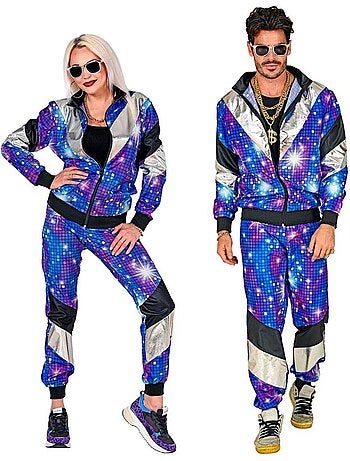 Jaren 80 Disco Glitter Trainingspak Kostuum