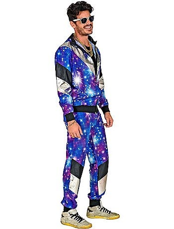Jaren 80 Disco Glitter Trainingspak Kostuum
