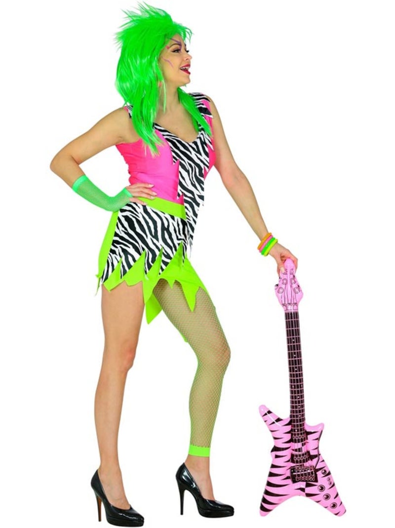 Jaren 80 rocksterkostuum met dierenprint Multicolor - Kiabi