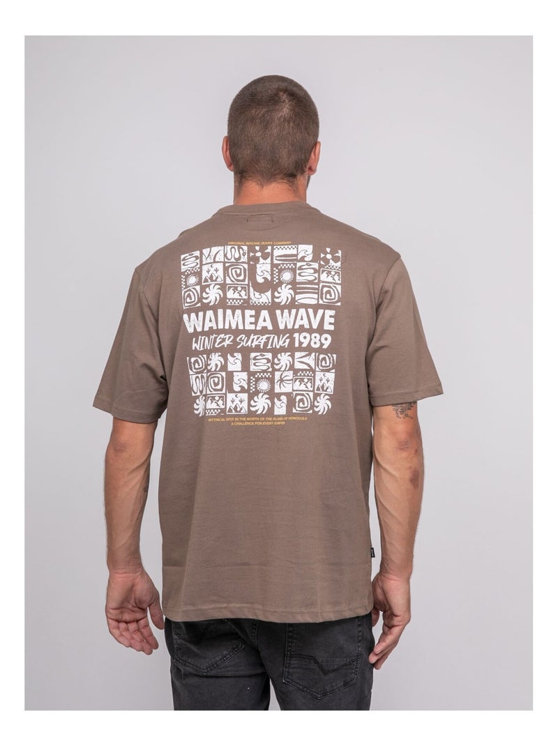Jargnol puur katoenen t-shirt met patroon Bruin - Kiabi