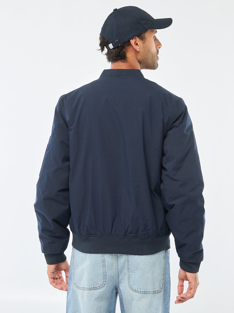 Jas in pilotenstijl met ritszakje op de mouw Blauw - Kiabi