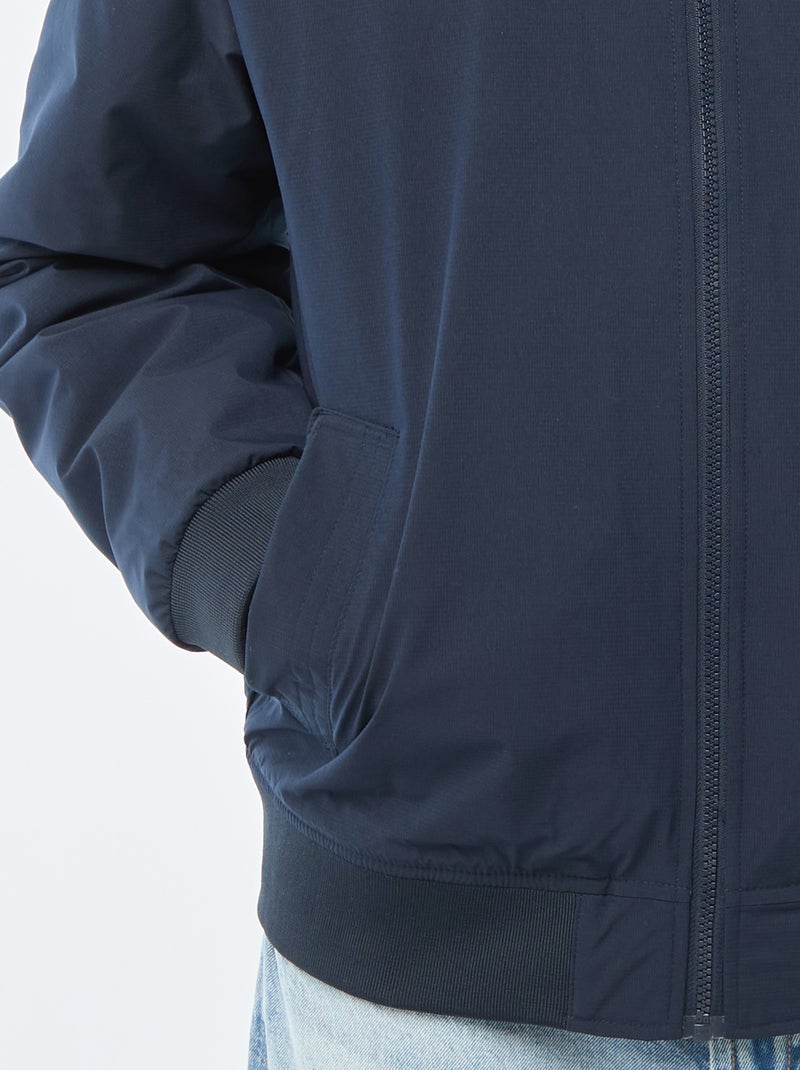 Jas in pilotenstijl met ritszakje op de mouw Blauw - Kiabi