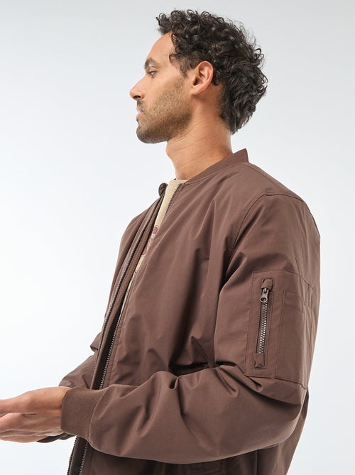 Jas in pilotenstijl met ritszakje op de mouw - Kiabi