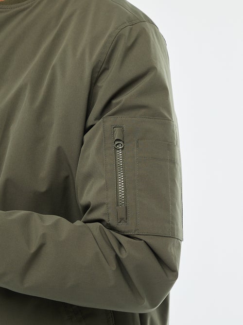 Jas in pilotenstijl met ritszakje op de mouw - Kiabi