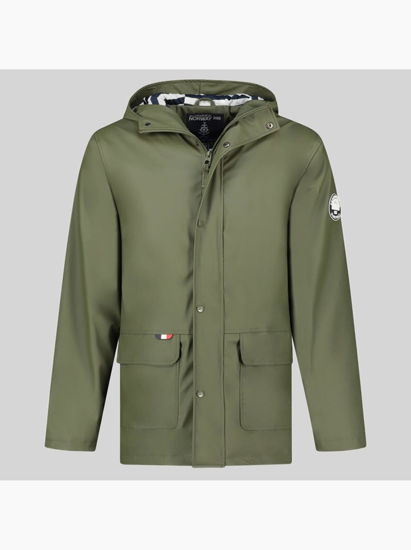 Jas met capuchon curieuse – geographical norway Kaki - Kiabi