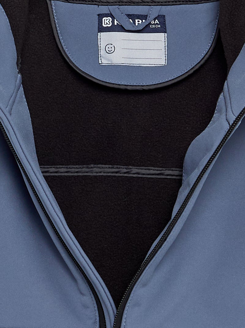 Jas met capuchon gevoerd met microfleece Grijs - Kiabi