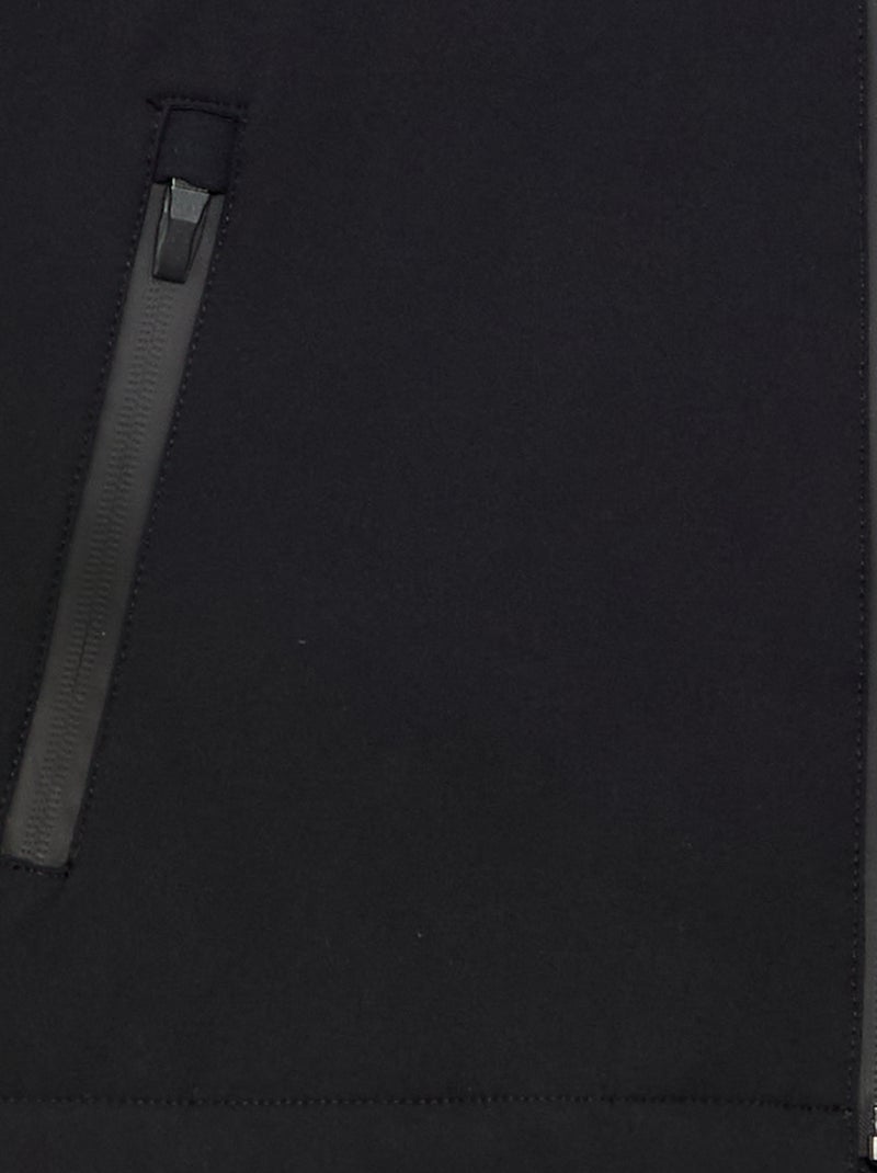 Jas met capuchon gevoerd met microfleece Zwart - Kiabi