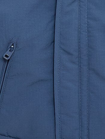 Jas met capuchon met voering van imitatiebont