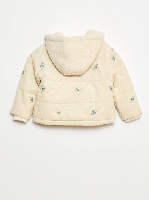 Jas met capuchon van velours - Kiabi