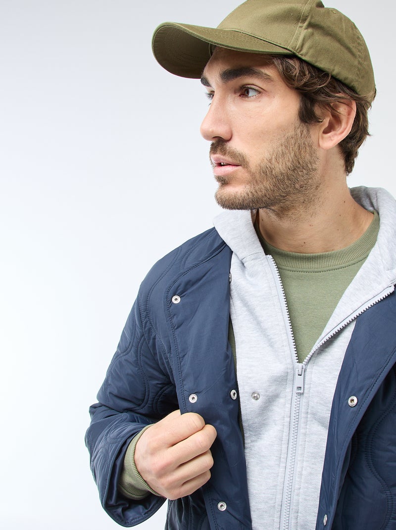 Jas met kap en afneembare fleece bodywarmer Blauw - Kiabi
