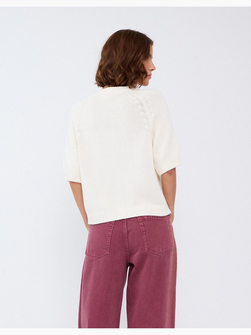 Jas met korte mouwen, mo fashion Ecru - Kiabi