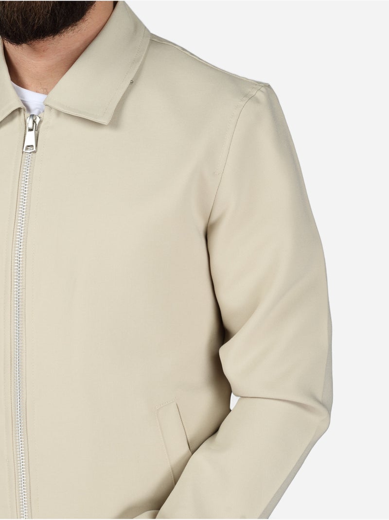 Jas met overhemdkraag - Frilivin Beige - Kiabi