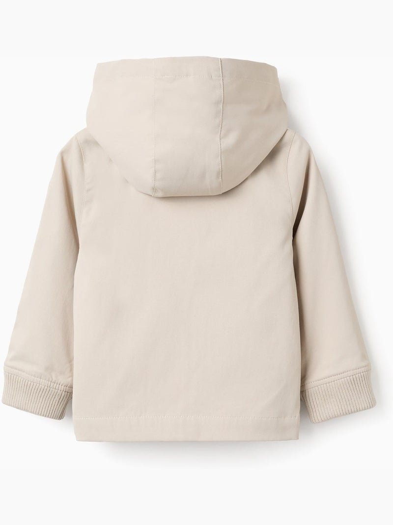 Jas met voering en afneembare capuchon Lichtbeige - Kiabi