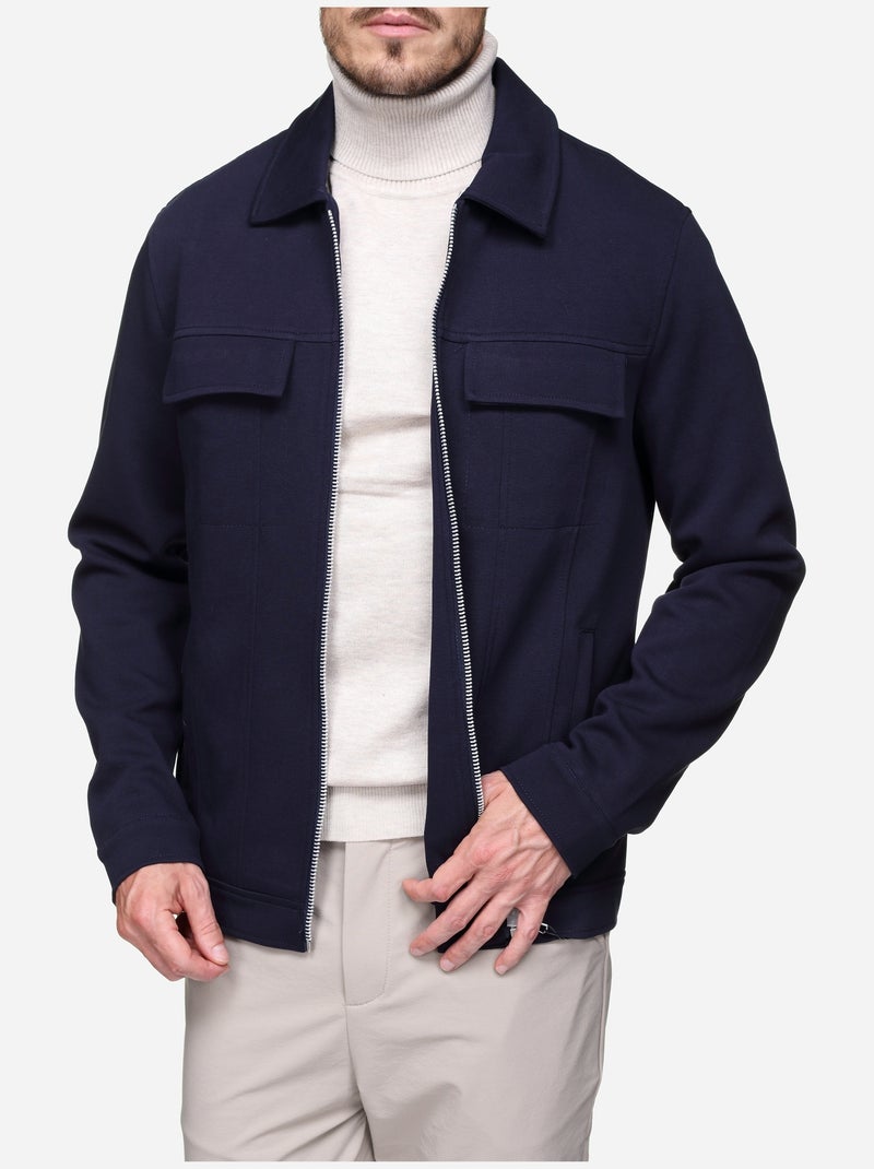 Jas met zakken - Frilivin Donkerblauw - Kiabi