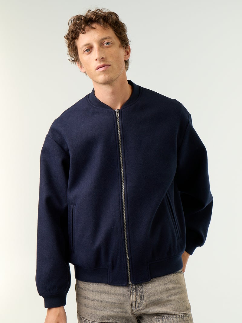 Jas van imitatie wol Blauw - Kiabi