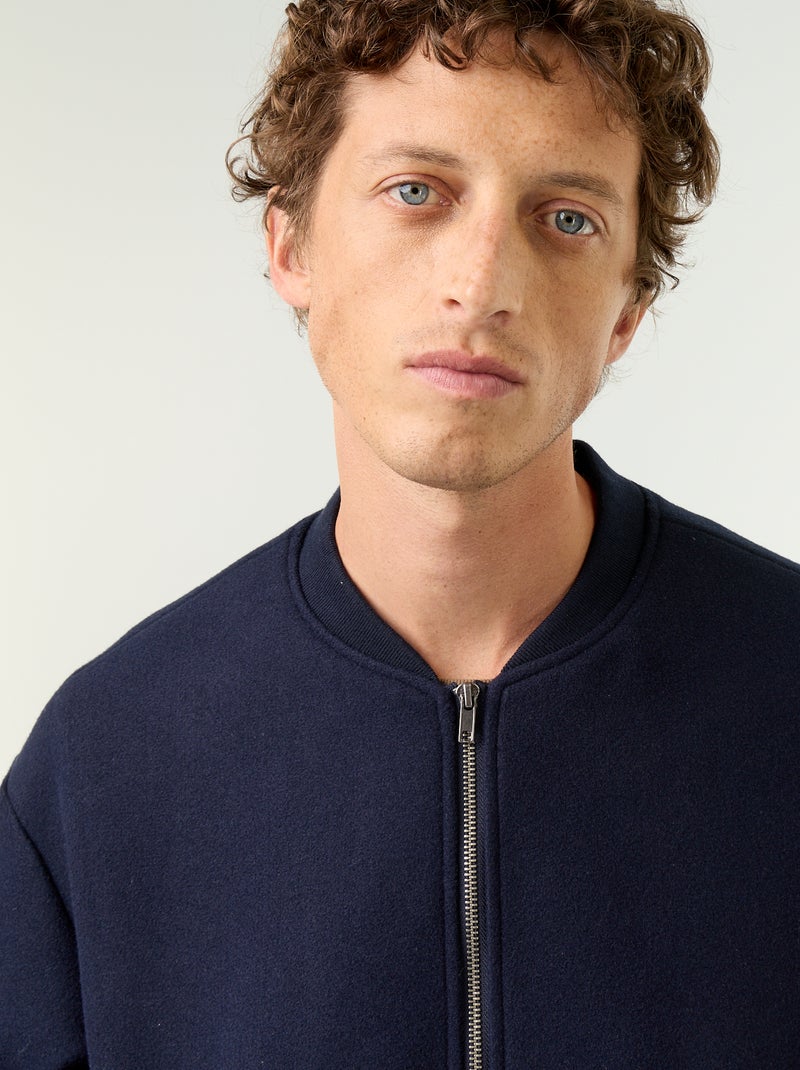 Jas van imitatie wol Blauw - Kiabi