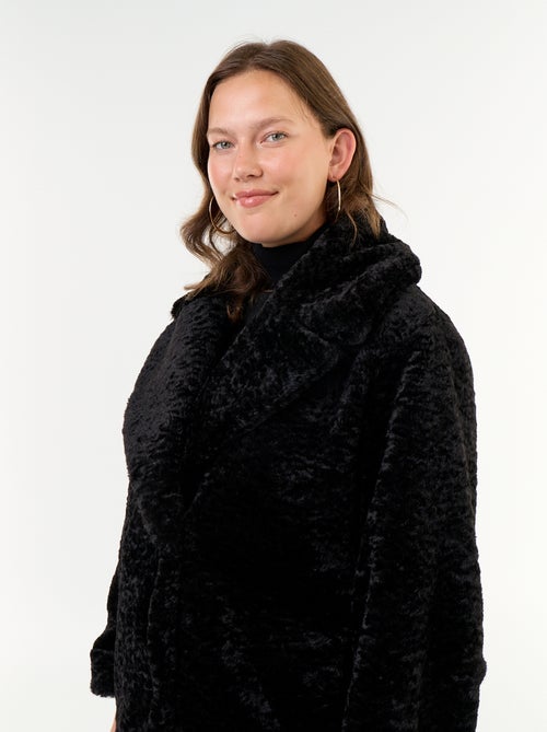 Jas van imitatiebont met astrakan-effect - Kiabi