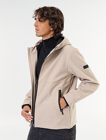 Jas van neopreen met capuchon en microfleece voering