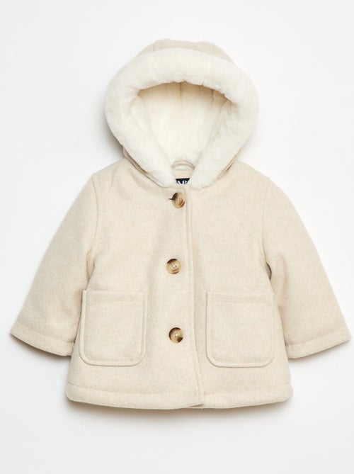 Jas van wolachtige stof - Kiabi