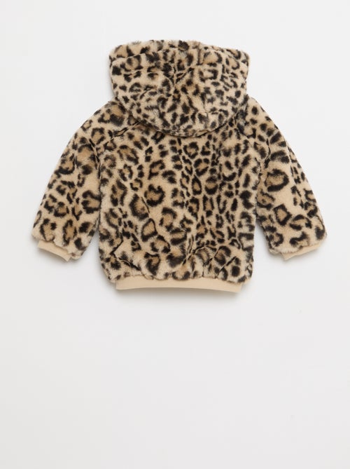 Jasje van imitatiebont met capuchon - Kiabi