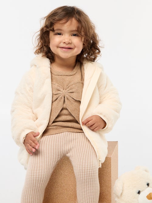 Jasje van imitatiebont met capuchon - Kiabi