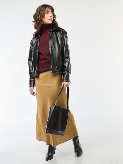 Jasje van imitatieleer met ritssluiting - Kiabi