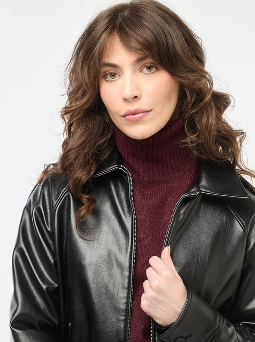 Jasje van imitatieleer met ritssluiting - Kiabi