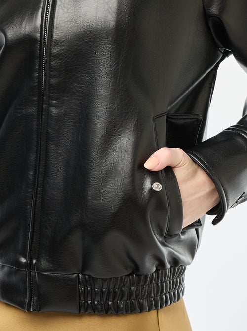 Jasje van imitatieleer met ritssluiting - Kiabi