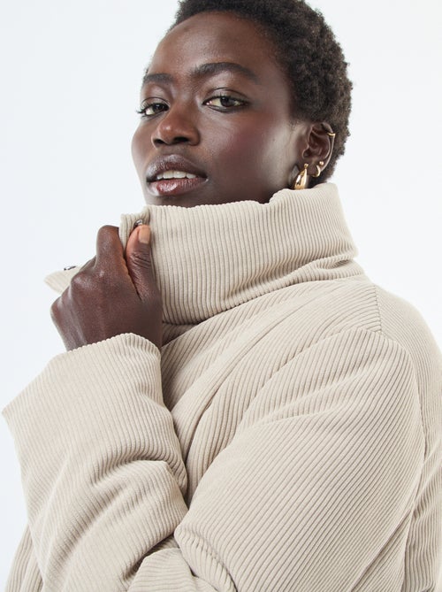 Jasje van ribstof met omhullende kraag | 'JDY' - Kiabi