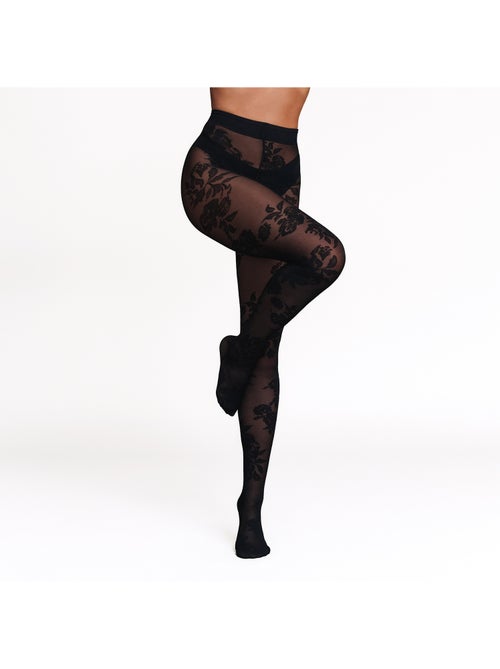 Jasmin fantasiepanty 30 denier zwart - Kiabi