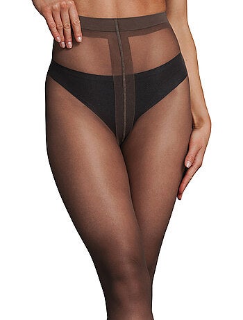 Jauge panty verfraaiend effect bruin