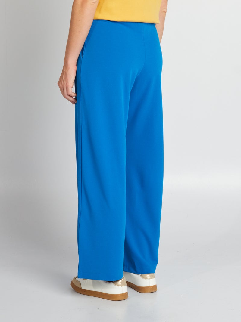 JDY - Wijde broek met hoge taille BLAUW - Kiabi