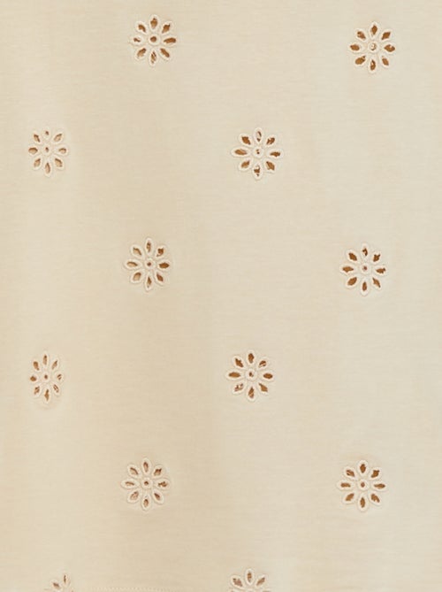 'JDY'-T-shirt met broderie anglaise - Kiabi