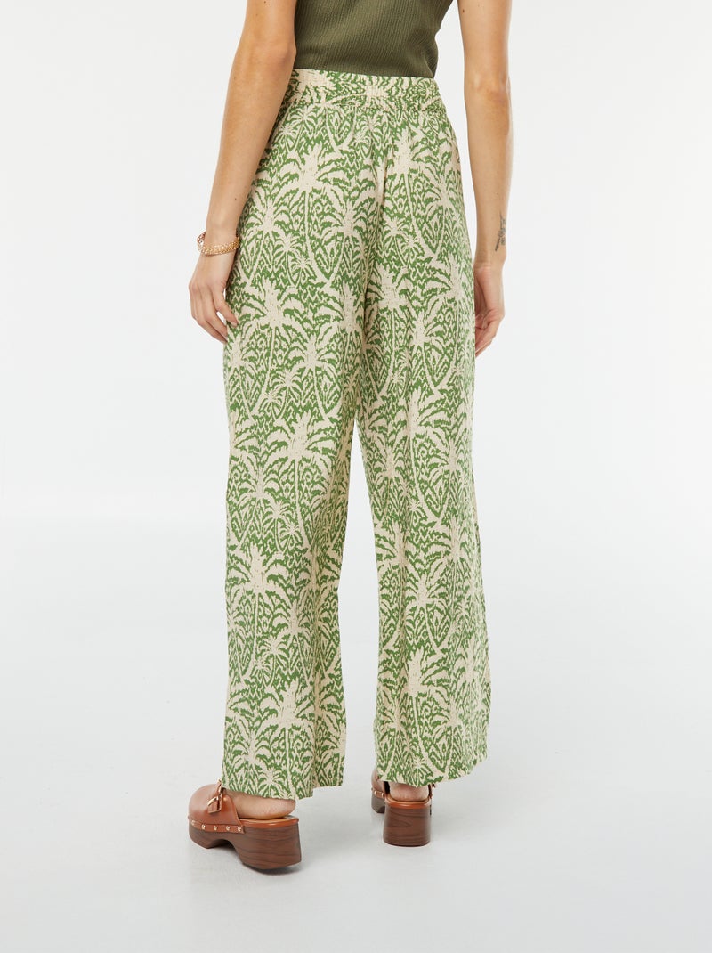 JDY | Wijde broek met print GROEN - Kiabi