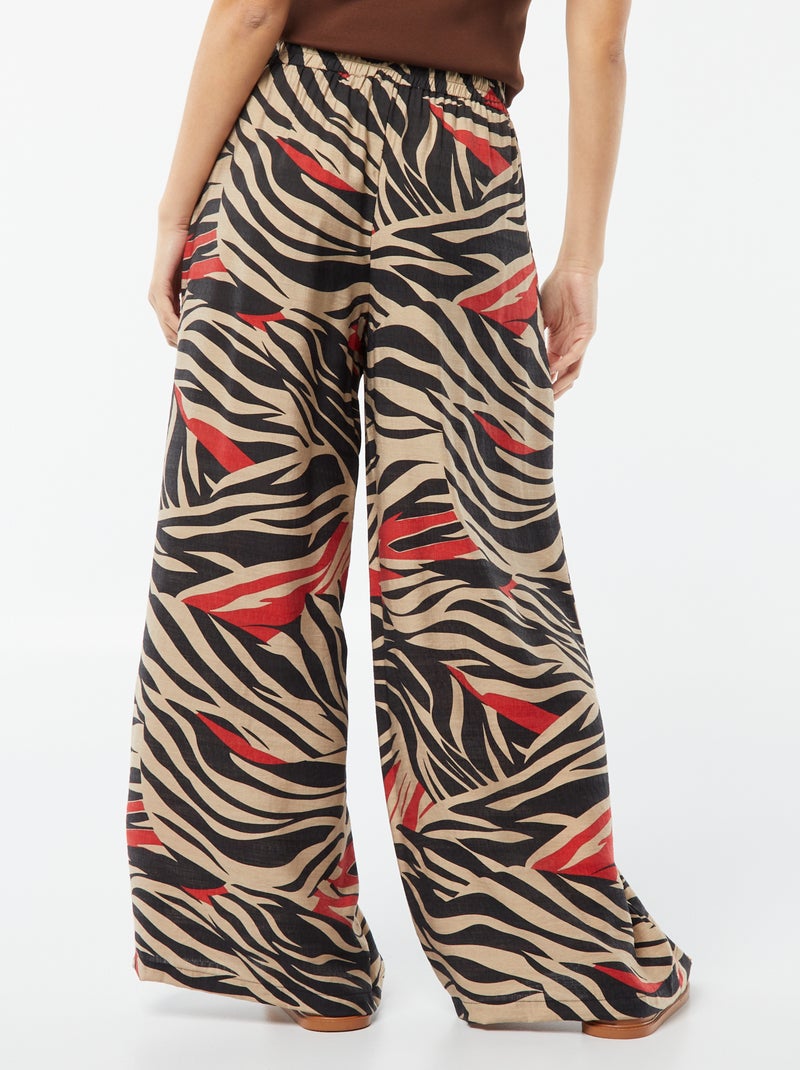 JDY | Wijde broek van met motiefje ZWART - Kiabi