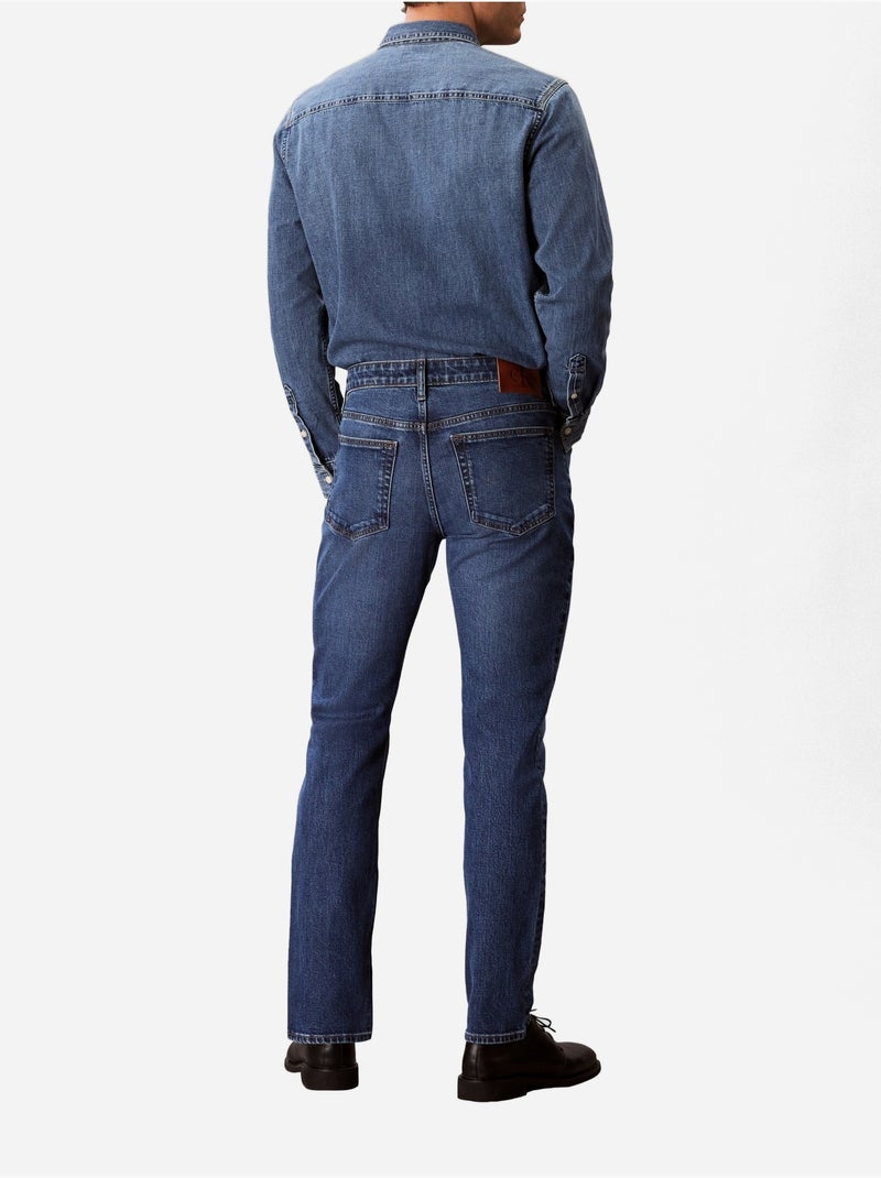 Jean à bouton - calvin klein Bleu - Kiabi
