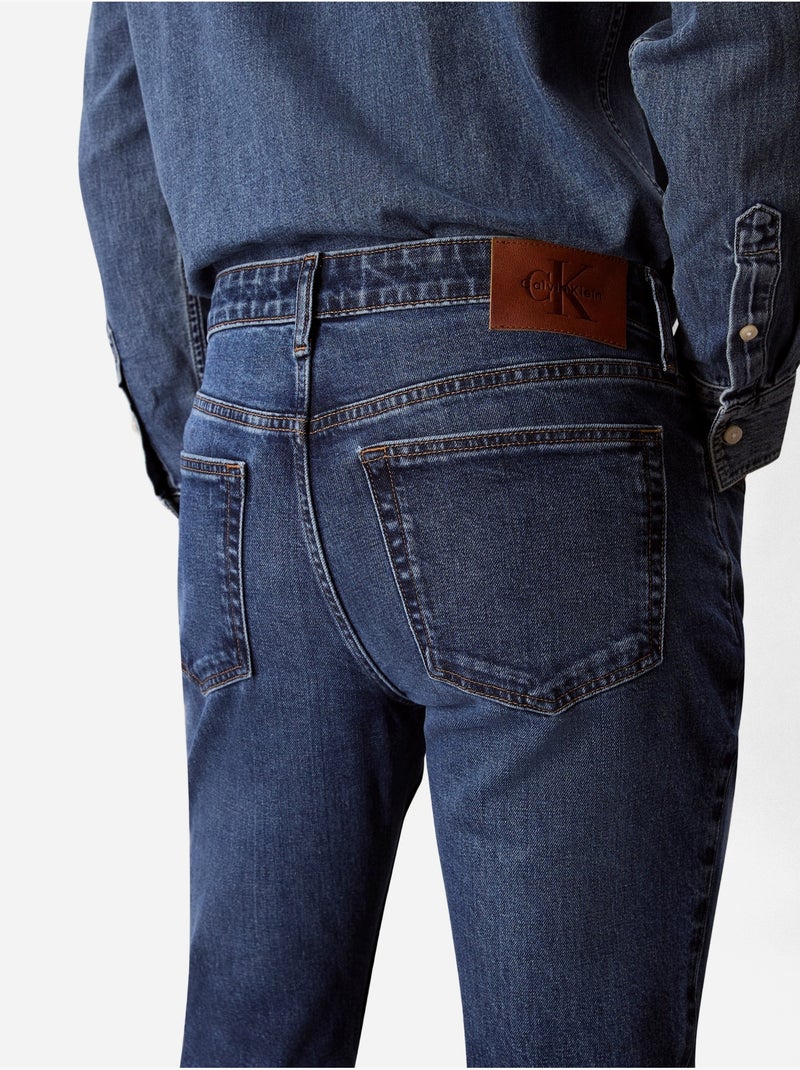 Jean à bouton - calvin klein Bleu - Kiabi