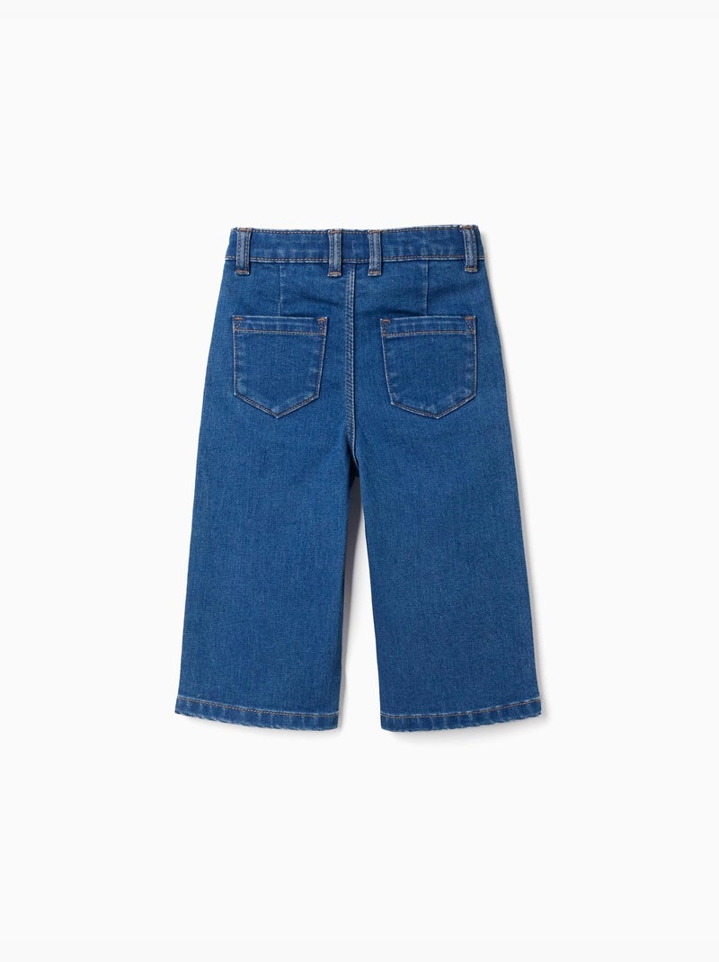 Jean à jambe large avec 4 poches Bleu Bleu - Kiabi