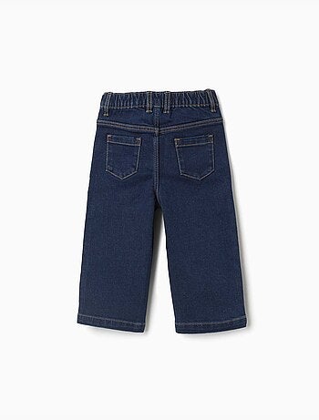 Jean à jambe large avec boutons-pression