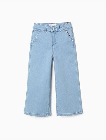 Jean à jambe large avec poches devant et derrière